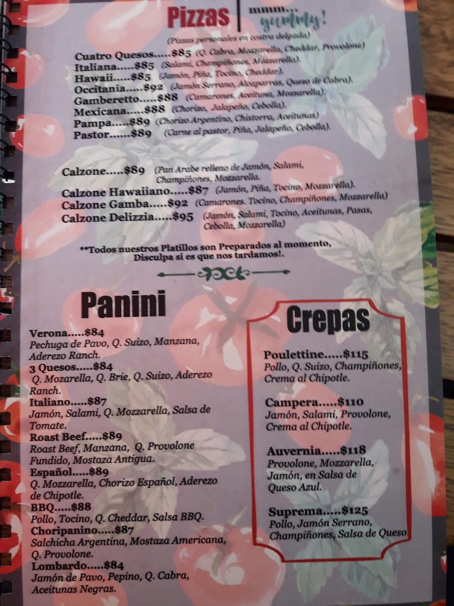 El Encanto Cafe Naranjos Menu - Image 1